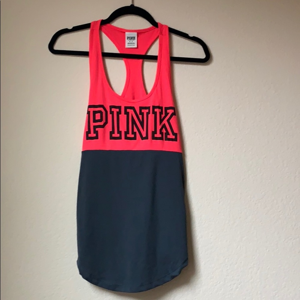 Color-block PINK Racerback Tank Top